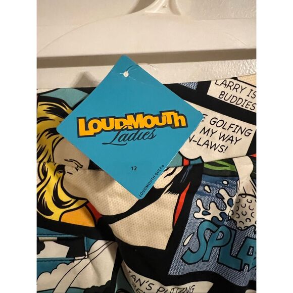 NWT Rare LoudMouth Ladies Comic Strip   Golf Skort “Shank” Sz12 - Picture 5 of 11